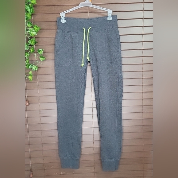 Reebok Pants - Reebok Drawstring Dark Gray Mid-rise Joggers W/Pockets Women's Size XS